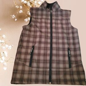 ROPER Western Vest Boys Hi-Tec Waterproof Brown Plaid Unisex 4H